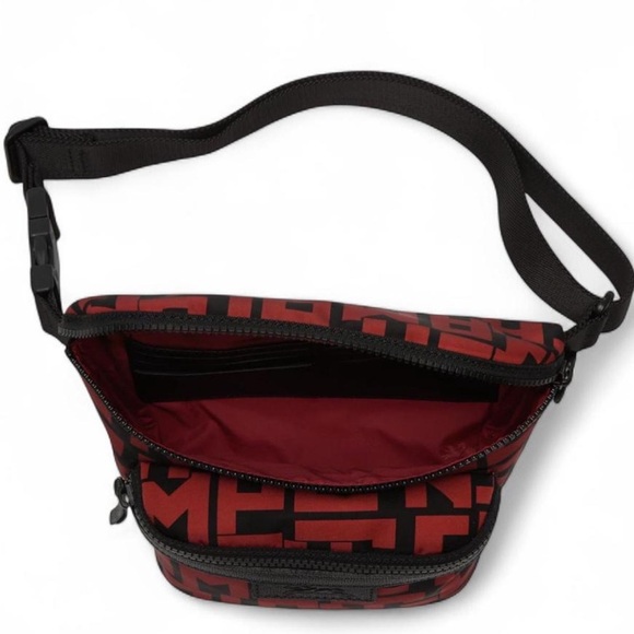 NWT Unisex Longchamp Black/Red Le Pliage Textile Belt Bag - Picture 7 of 7